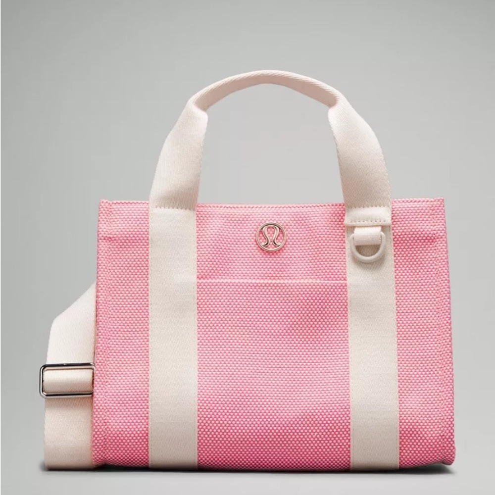 🆕 Mini Lululemon Two-Tone Canvas Tote Sakura Pink